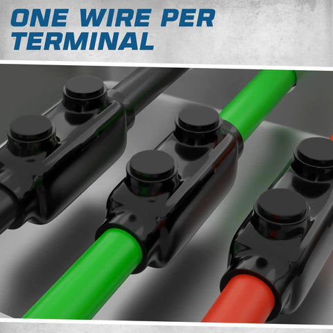 Four Pack Inline Splice Connector For Two Zero To Six AWG Cables Black Insulated With Three Sixteenths Inch Allen Hex Screw