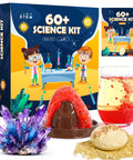 Over Sixty Hands On Science Kit For Kids Eight Plus, A Fun STEM Educational Gift with colorful experiments and equipment display