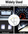 30 Pack 194 LED Bulbs T10 Wedge COB Ultra Bright 6000K Cool White For License Plate, Interior, Dashboard And Dome Lights
