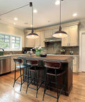 Industrial Pulley Pendant Light With Plug In E26 Socket Vintage Hanging Lamp above kitchen island
