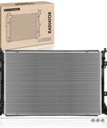 Straight Up Heavy Duty Engine Coolant Radiator Assembly Direct Fit For Kia Ev6 Battery Electric Car 2022 Through 2024 next to packaging and installation hardware.