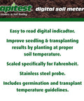 Digital Soil Thermometer For Planting And Transplants, Multi Color Display, Quick Soil Temperature Readings For Gardeners.