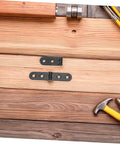 Heavy Duty Folding Table Hinges Set 12 Pieces Black Round Edge Desk Hinge Hardware 76x15x2mm on wooden background