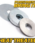 Pro Grade Front Axle Caster Pivot Rebuild Kit For Ariens Gravely Mowers With Flange Bushings, Heavy Duty Spacers, Thrust Washers, Washers, Lock Nut And Bolt Hardware Included silver steel washers
