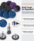 35 Piece Flap Sanding Kit showing strip discs and wire brushes for rust removal, with one quarter inch shank for drill and die grinder