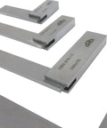 Pro Grade Solid Machinist Square Set With Sizes Two And Three Eighths Inches, Three Inches, Four Inches And Six Inches, DIN 875 Standard.