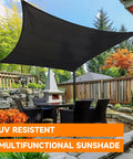 90 Percent Shade Cloth With UV Resistant Durable Mesh Tarp Grommets And Reinforced Edges For Plants Greenhouse Kennel Patio Coop Shade Net Keeps Your Plants Chill While Blocking Harsh Sun And Heat installed on patio.