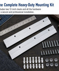 Heavy Duty 12 Inch Aluminum French Cleat Hanger Kit With Z Clips For Hanging Pictures Mirrors Panels Whiteboards Shelves Artwork And More Quick Easy Install No Fuss Rock Solid Wall Mount System, 12-inch cleats and hardware