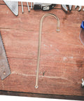 Adjustable Curved Lamp Rod Replacement With Threaded Hardware DIY Quick Fix For Lamp Repairs on wooden table with tools
