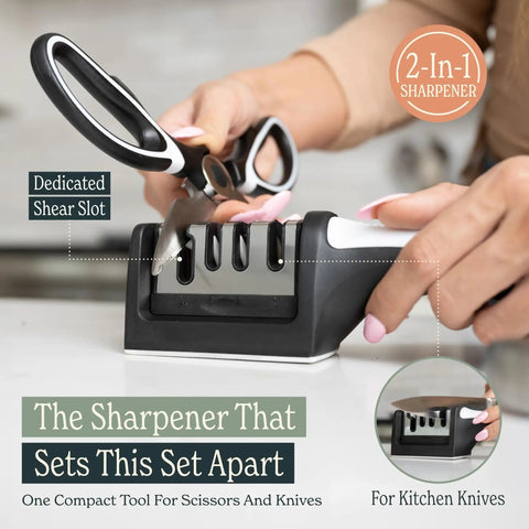 Heavy Duty Kitchen Shears With Built In Sharpener Multipurpose Stainless Steel Scissors For Food Prep Meat Seafood Poultry Veggies And More Durable Cutters With Lifetime Replacement Warranty, with 2-in-1 sharpener