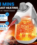 No Sweat Handheld Steam Cleaner For Home, Portable Steam Mop For Deep Cleaning With 15 Accessories, Fast Heating 1050W.