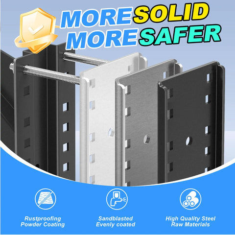 Heavy Duty Trailer Spare Tire Mount Bracket Carrier for Boat and RV Built Tough shown with steel T-shaped rib sections