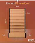 Six Foot High Freestanding Privacy Screen With Planter Box For Patio Three Point Eight Foot Wide Cedar Color Outdoor Wall