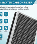 Close-up of activated carbon filter sheet from 4 Pack Replacement Filter For MA Air Purifier 40 Series 3 In 1 H13 Grade