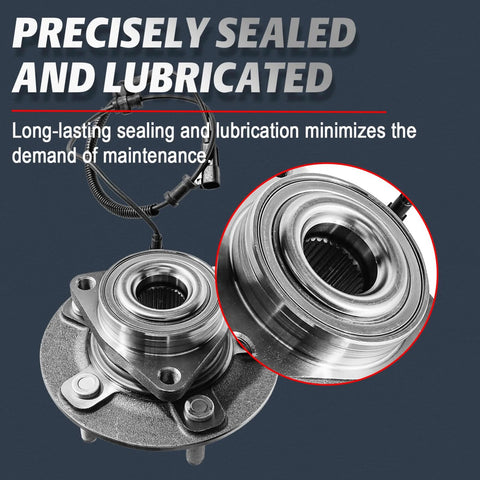 Front CV Axle And Wheel Bearing Hub Assembly For Ram 1500 4X4 2012-2020 Heavy Duty Direct Fit With Standard Suspension Replacement