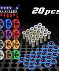 Orange Billet Aluminum Fender Bumper Washer Bolt Dress Up Kit For Engine Bay M6x15mm 6061 T6 Grade 20 Piece Set