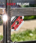 ARCCAPTAIN welding magnets set, 4-piece with red plate, 25 lb and 55 lb magnets for holding steel.