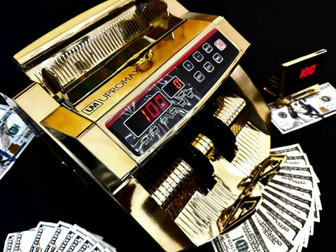 Gold Money Counter With UV MG IR Counterfeit Detection And External LED Display Portable Cash Counter