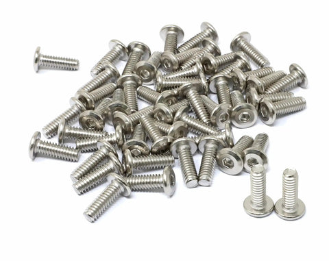 Heavy Duty Stainless Steel 1/4-20 X 3/4 Inch Hex Socket Flat Head Cap Screws For Furniture, 50 Piece Set in a pile
