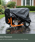 Heavy Duty Professional Generator Cover With Thick Commercial Vinyl Built Like A Tank To Beat Rain Dust And Scorching Sun 28 By 38 By 32 Inches Black All Weather Gear Shield on generator in rain.