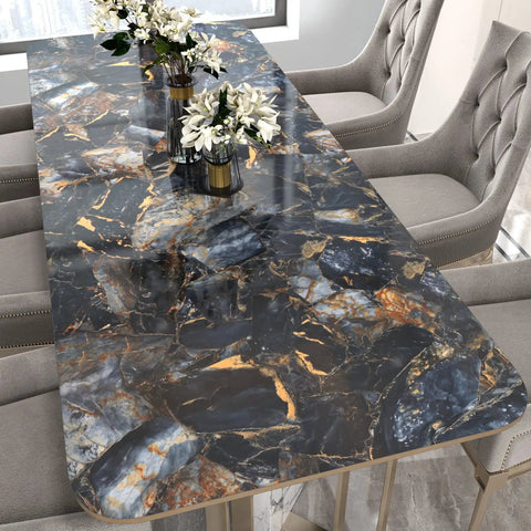 DIY Friendly Peel And Stick Marble Black Countertop Vinyl Waterproof Self Adhesive Backsplash And Shelf Liner 24 By 394 Inches