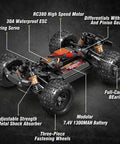 All Terrain RC Car For Adults And Boys The Beast 1:18 Scale 4WD Off Road Remote Control Truck waterproof chassis view