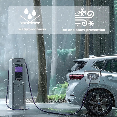 Rock Solid Ev Charger Port Cover For Outdoor Electric Vehicles Waterproof Thick Pvc with ice and snow prevention features.