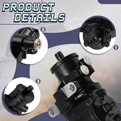 Complete Power Steering Gear Box Assembly Fits Chevy C10 C20 C30 And Gmc R2500 Jimmy R3500 1980 1991 OE 7846958 detailed views.