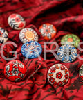 12 Pack Vintage Flower Ceramic Cabinet Knobs And Door Pulls, 42mm Diameter With 35 To 45mm Bolt, colorful floral designs