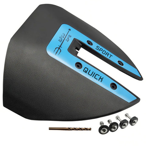Whale Tail Hydrofoil Stabilizer for Boat Outboards and Sterndrives 40 to 300 HP with bolts and drill bit, reduces porpoising.