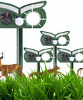 Solar Ultrasonic Outdoor Animal Deterrent Pack With Motion Sensor And Flash Light Keeps Deer Rabbits Squirrels Raccoons And Chipmunks Out Of Your Yard Humane Pest Repellent For Gardens And Lawns Keeps Pests At Bay, green ABS, garden stake