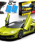 Lamborghini Officially Licensed Remote Control Car With Realistic Lambo Design For Boys And Girls, in green with open doors