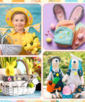 Absolutely Iconic 36 Piece Acrylic Easter Pins Bulk Kit Packing Mega Cute Bunny And Bright Egg Lapel Brooches on various festive items.