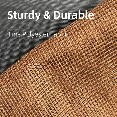 Close-up of brown Universal 8x8 Gazebo Mosquito Netting With Zipper 4 Panel Fits For Most Outdoor Canopy Tents Durable Polyester Mesh