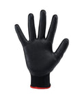 Bone Series Foam Nitrile Mechanic Gloves With Grip for Auto Shop Jobs, Medium Size, black nitrile glove palm view, durable hand protection