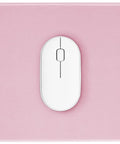 Pink Mouse Pad With Splash Proof Textured Surface And Stitched Edge For Desk, Non Slip Waterproof Rubber Base, 10.2 X 8.2 Inches, 3mm Thick, Rounded Corners, Cute And Durable Office Or Gaming Mat