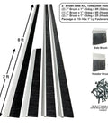 Heavy Duty 2 Inch Brush Seal Kit For Roll Up Commercial Steel Doors with 8ft sides and 2ft header, includes fasteners.