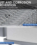 Rustproof 304 stainless steel frame and racks of Premium Stainless Steel Dish Drying Rack With Large Capacity Counter Organizer