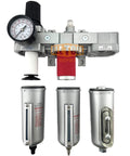 Beefy Half Inch NPT Heavy Duty Industrial Grade Filter Regulator Coalescing Desiccant Dryer System for compressed air lines