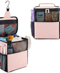 Mesh Shower Caddy Bag Portable Hanging Organizer For Dorm Rooms College Bathroom Beach Travel Quick Dry Tote Pink Medium