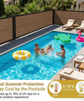 Outdoor Fence Privacy Screen 3 Ft By 10 Ft Brown Made From Durable HDPE Mesh With Reinforced Grommets by pool