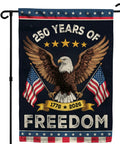 Patriotic Eagle Garden Flag For Outside Celebrating 250 Years Of Freedom 1776 To 2026 Double Sided Waterproof Yard Flag 12 By 18 Inch