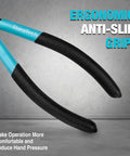Six Inch Pro Grade Wire Cutters with CNC Machined Edges showing ergonomic anti-slip grip