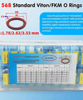 Langina Viton O-ring kit, 300pcs in 22 AS568 sizes, blue plastic case