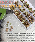 Top Notch JONMON M3-M12 Rivet Nut Assortment Kit With 230 Pieces Carbon Steel Flat Head Blind Rivnuts Threaded Inserts For Metal Furniture And Flush Projects, rivet nut tool and assorted inserts