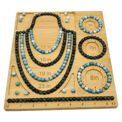 Beading Board For Jewelry Making With Bamboo Tray And Multi Groove Layout For Necklaces And Bracelets Ideal Bead Tray Supplies