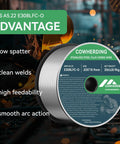 No Gas Shielding Flux Cored 0.035 Inch Stainless Steel MIG Wire E308LFC-O, 2 lb spool with low splatter and clean welds features.