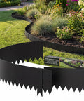Heavy Duty 4 Inch Galvanized Steel Landscape Edging Kit, 6 Pack Hammer In Border Edging For Lawn Pathway And Yard in garden