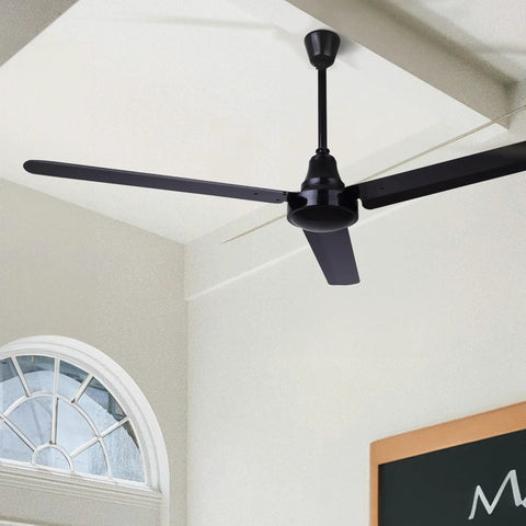 Beefy 60 Inch Weatherproof Industrial Ceiling Fan With High Performance DC Motor And Wall Control installed on a ceiling