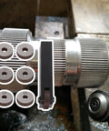 7 Piece Knurling Tool Set With 0.5mm 1.0mm 1.5mm And 2mm Pitch, Single Wheel And Straight Linear Knurling Heads on metal lathe